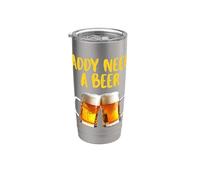 Niente come una bella birra fredda dopo un bel drink di birra fredda Bicchiere termico in acciaio inox doppia parete