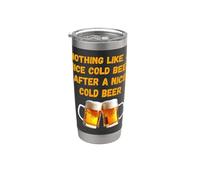 Niente come una bella birra fredda dopo un bel drink di birra fredda Bicchiere termico in acciaio inox doppia parete