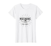 Niente da Vedere Qui Umorismo Sarcastico Grafico degli Occhi, Maglietta, Donna, Bianco, XL