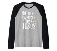 Niente di più Dolce di Gesù Christian Faith Halloween Candy Maglia con Maniche Raglan