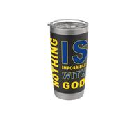 Niente è impossibile con DIO - Christian Faith Motivation Bicchiere termico in acciaio inox doppia parete