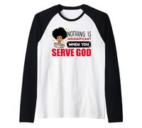 Niente è insignificante Quando servi Dio Cristiano Gesù Maglia con Maniche Raglan