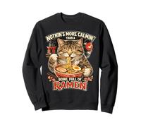 Niente è più Rilassante di Una Ciotola Piena di Ramen Funny Cat Felpa
