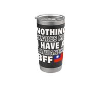Niente mi spaventa Ho taiwanese BFF migliore amico Amicizia Bicchiere termico in acciaio inox doppia parete