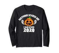 Niente Mi spaventa, Sono Sopravvissuto al 2020 - Ghost Pumpkin Halloween Maglia a Manica