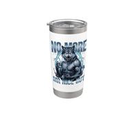 Niente più Mr. Nice Guy Alpha Wolf Brainrot Meme Bicchiere termico in acciaio inox doppia parete