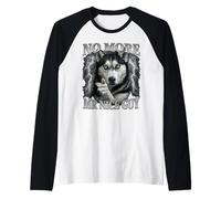 Niente più Mr. Nice Guy Wolf Meme Husky Humor Maglia con Maniche Raglan