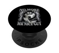 Niente più Mr. Nice Guy Wolf Meme Husky Humor PopSockets PopGrip Adesivo
