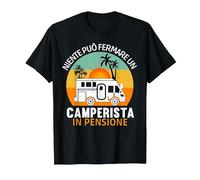 Niente può Fermare Un camperista in Pensione - Regalo Camper Maglietta, Uomo, Nero, XXL