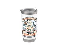 Niente Spaventa Un Discorso Educatore SLP Divertente Halloween Ghost Bicchiere termico in acciaio inox doppia parete