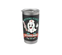 Niente spaventa un'infermiera scolastica, simpatico design a forma di fantasma Bicchiere termico in acciaio inox doppia parete
