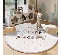 niepan Tappeto Rotondo a Forma di Cartone Animato,Tappetino Carino in Cashmere Imitazione Ispessito,The Carpet Tappeto a Pelo Corto,per Soggiorno,Camera da Letto,La Stanza dei Bambini,Lavabile.