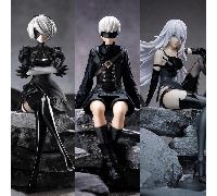 Nier Automata 2B 9S A2 Figura anime, Collezione, Decorazione per la stanza, Regalo di Natale Tutto,2b,9S,La 2Policloruri di vinile