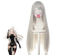 Nier: automata A2 Anime Bleach Ukitake Parrucca cosplay Lunga dritta Resistente al calore Capelli sintetici Costume di Halloween Giochi di ruolo Parrucche