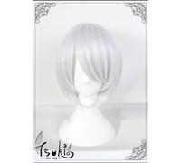 NieR Automata YoRHa 2B Cosplay Costumi Argento Silver Parrucca Parrucca Corta...