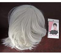 NieR Automata YoRHa 2B only Parrucca e berretto per parrucca (resto non incluso) Capelli Cosplay Capelli corti Argento Capelli bianchi Costume Cosplay Parrucche da gioco Taglia unica 2B PARRUCCA e b