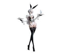 NieR - Statuetta Automata numero B tipo 2B con testa di ricambio, ca. 44 cm, prodotto dipinto e assemblato, plastica, modello Bishoujo, espositore da tavolo, decorazione per auto, regalo