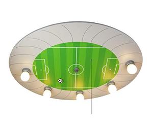 Niermann Standby Plafoniera Stadio Calcio Amazon Echo Compatibile E14, 40 W, Verde/Argento, 71 x 53 x 7 cm