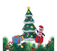 Niesel Albero di Natale Inflatable - 1.8m Gonfiabile Illuminato Decorazione Natalizia - Albero Di Natale Gonfiabile Gigante Con Babbo E LED Incorporate - Per Giardino Prato Terrazzo Patio