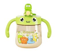 Niesel Bicchiere da acqua a forma di dinosauro per bambini, per la scuola, 10 Oz, a prova di perdite, per bambini con tema dinosauro, con manico e, a prova di perdite