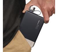 Niesel Bottiglie di acqua piatta da viaggio in acciaio | Bottiglie di liquore portatili multiuso per uomo - Mensa di liquore riutilizzabile per bevande di birra bevande bevande al caffè