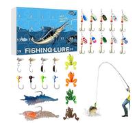 Niesel Calendario 'Avvento delle Esche 2025 | Calendario 'Avvento Per Attrezzature - Scatola di Esche per Contatore alla Ritorno come Regalo per Uomini e Adolescenti