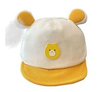 Niesel Cappellini per | Morbido Cotone Ragazzo Ragazza,Cappello regolabile traspirante con Design Animali per Ragazze e Ragazzi da 6 a 3 anni, giallo, L