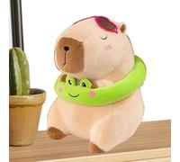 Niesel Capybara Plush, Capybara Plush Toy - Capibara con Anelli di Nuoto di Rana Giocattoli di Bambole - Brutti di Peluche Cartoni Animati e per Soggiorno, Camera da, Camera da