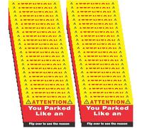 Niesel Carte di parcheggio difettose, adesivi di parcheggio difettosi - Segnale di avvertimento falso multa - 50X multe di, cattive note di