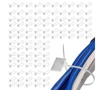 Niesel Fermacavi, 100 pezzi fascette di serraggio - fissaggi sicuri con marcatura per gestione dei cavi, officina, ufficio, esterno, giardino casa