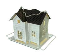 Niesel Filatori di per All'aperto, Solar mangiatoia per casetta - Dispensatore di cibo a Pinson a in metallo con luce solare,Forniture di alimentazione Bluebird per