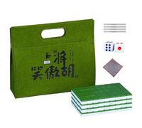 Niesel Mahjong gioco da viaggio, mahjong gioco, piccoli pezzi di Mahjong cinese, gioco da tavolo Mahjong, gioco di famiglia Mahjong con tovaglia, borsa per il trasporto, dadi e righello per piastrelle