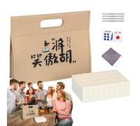 Niesel Mahjong Token Game Mahjong Viaggio | Pacchetto Mahjong Viaggio Piccolo | Mahjong Gioco da Tavolo Mahjong, Mahjong Family Game con Tovaglia, Borsa da Trasporto, Dadi e Righello