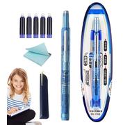 Niesel Penna stilografica, pennino fine, scrittura liscia, con cartucce d'inchiostro, punta liscia, senza perdite, strumento di calligrafia per schizzi, graffiti, lettering, evidenziare