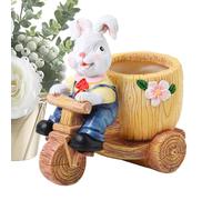 Niesel Piantatrice per decorazioni per coniglio pasquale, Resin Planter vasi | Vasi da fiori di coniglio dei cartoni animati interni,Strumento di decorazione di materiali in resina per il davanzale