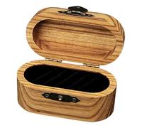 Niesel Portaplettro da basso, scatola per gioielli - vetrina per plettri in legno, supporto multifunzionale per plettri di chitarra, 3,15 pollici, decorazione della casa per toeletta, scaffale