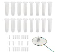 Niesel Protezione Corda Badminton, Cento Passanti per Racchette Badminton, Trasparente Bianco Nylon Occhielli Di Protezione E Tubo