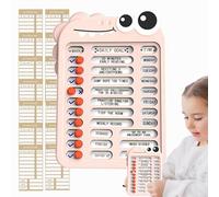Niesel Scheda di pianificazione per bambini, Scheda di controllo del grafico dei compiti,Grafico della responsabilità per i bambini - Con la scheda di check-in con cursore della lista di controllo per