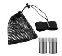 Niesel Set di contenitori per condimenti da campeggio, contenitore portatile per sale e pepe, dispenser in acciaio con borsa per riporre il pranzo sul posto di lavoro, casa, escursionismo