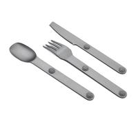Niesel Set Di Posate Da Campeggio,3 Pezzi Cucchiaio Magnetico Coltello Forchetta,Kit Di Posate Da Escursionismo - Per Viaggio Bambini Uomini All'Aperto Escursionismo Campeggio Picnic Ciclismo