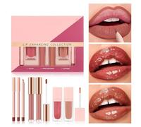 Niesel Set Lucidalabbra | Tinta Labbra Matte a Lunga Durata per Trucco - Kit Trucco Labbra 6 Pezzi per Signorine Ragazze Quotidiano Festa Pendolarismo Viaggio Appuntamento