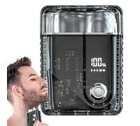 Niesel Uomini rasoio elettrico, rasoio portatile,IPX-7 ricaricabile con rasoio a doppia testa portatile - Display digitale Transparent Shaver Shaver Home Bathicine Forniture per l'auto
