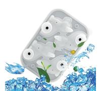 Niesel Vaschetta Per Ghiaccio Per Congelatore - Stampo Per A Forma Di Gatto E Cane Con 4 Scomparti | Stampini Ghiaccio A Forma Di Cane | Per Frigorifero Cucina Ristorante Vino Latte Succo Di Frutta