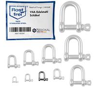 NietFullThings 10 Pieces 6-mm Acciaio Inossidabile grillo Rotondo da V4A Forma Corta Dritta e Robusta carico di Rottura 1.500 kg Grilli 6x21-mm
