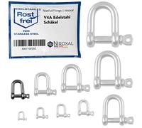 NietFullThings 10 Pieces 8-mm Acciaio Inossidabile grillo Rotondo da V4A Forma Corta Dritta e Robusta carico di Rottura 3.000 kg Grilli 8x28-mm