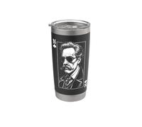 Nietzsche Funny Philosophy - Carte da gioco con picche Bicchiere termico in acciaio inox doppia parete