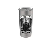 Nietzsche Heavy Metal Funny Philosophy Abysmal Optimist Tour Bicchiere termico in acciaio inox doppia parete