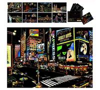 Niewalda Scratch Painting & Scratch Cards A4 per Bambini e Adulti, 8 Pezzi Scratch Art per Adulti Scratch Paper Arcobaleno, Set di incisioni artistiche - (Time Square)