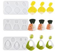 Nifocc 3 stampi per gioielli in resina epossidica, orecchini in silicone a forma di goccia a rombo quadrato gioielli in resina di colata stampo per il fai da te