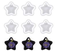 Nifocc 6 stampi a Forma di Stella in Resina epossidica, a Cinque Punte, in Silicone, a Forma di Stella, per Gioielli Fai da Te